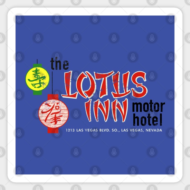 Vintage the Lotus Inn Motel Las Vegas Sticker by StudioPM71